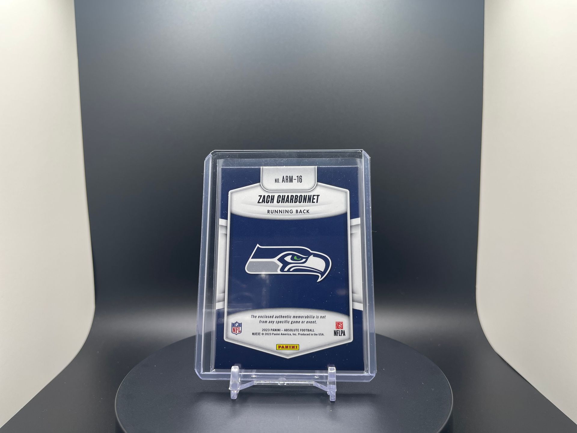 Zach Charbonnet : 2023 Absolute : #ARM-16 : Rookie Patch