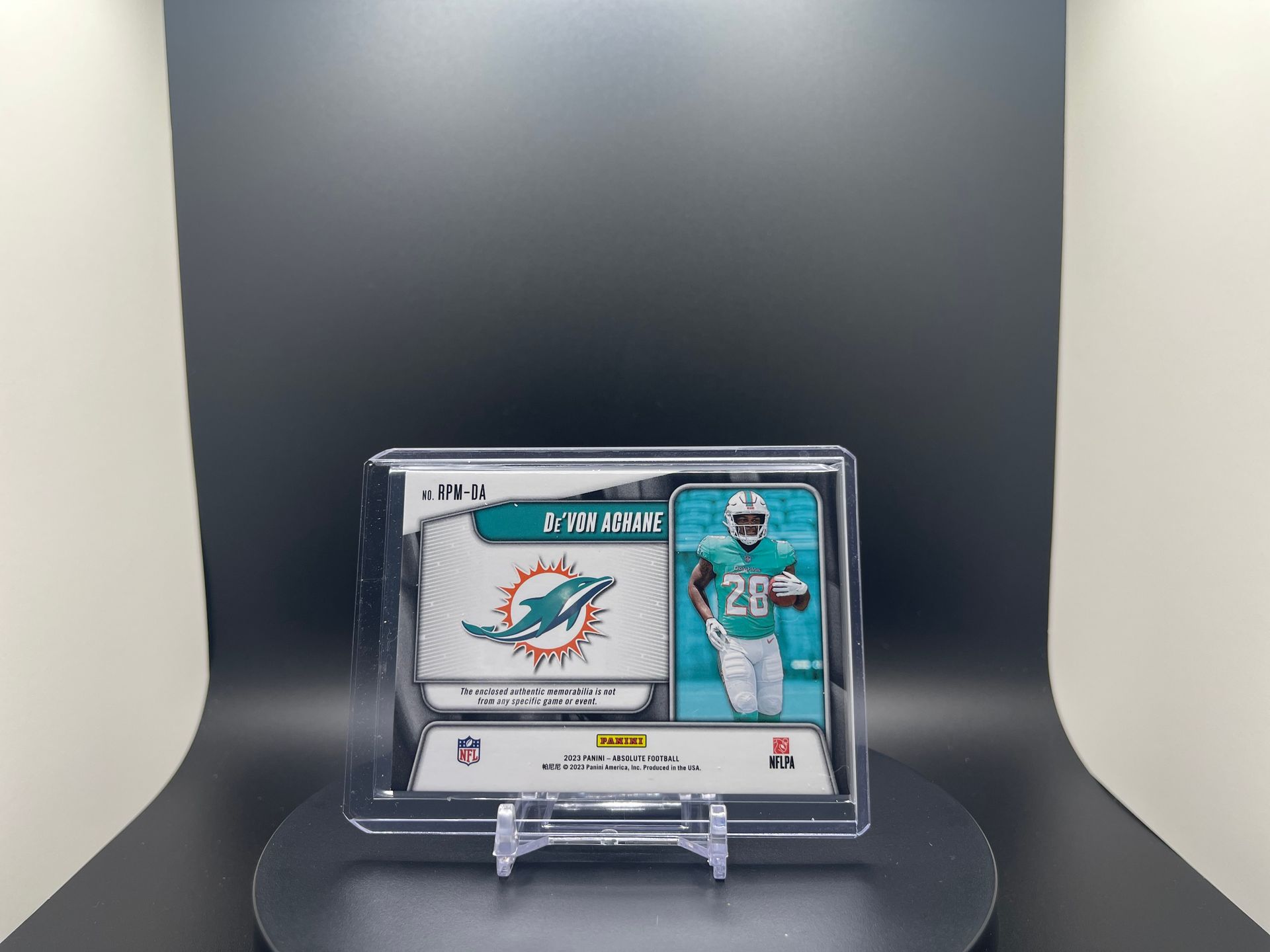 De'Von Achane : 2023 Absolute : #RPM-DA : Rookie Premier Triple Patch : 333/399