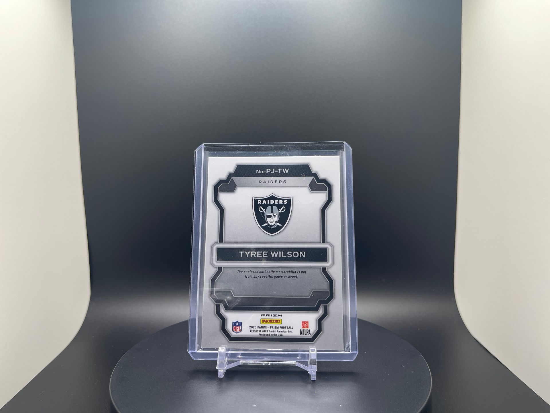 Tyree Wilson : 2023 Prizm : #PJ-TW : Premier Jerseys Patch Silver Holo