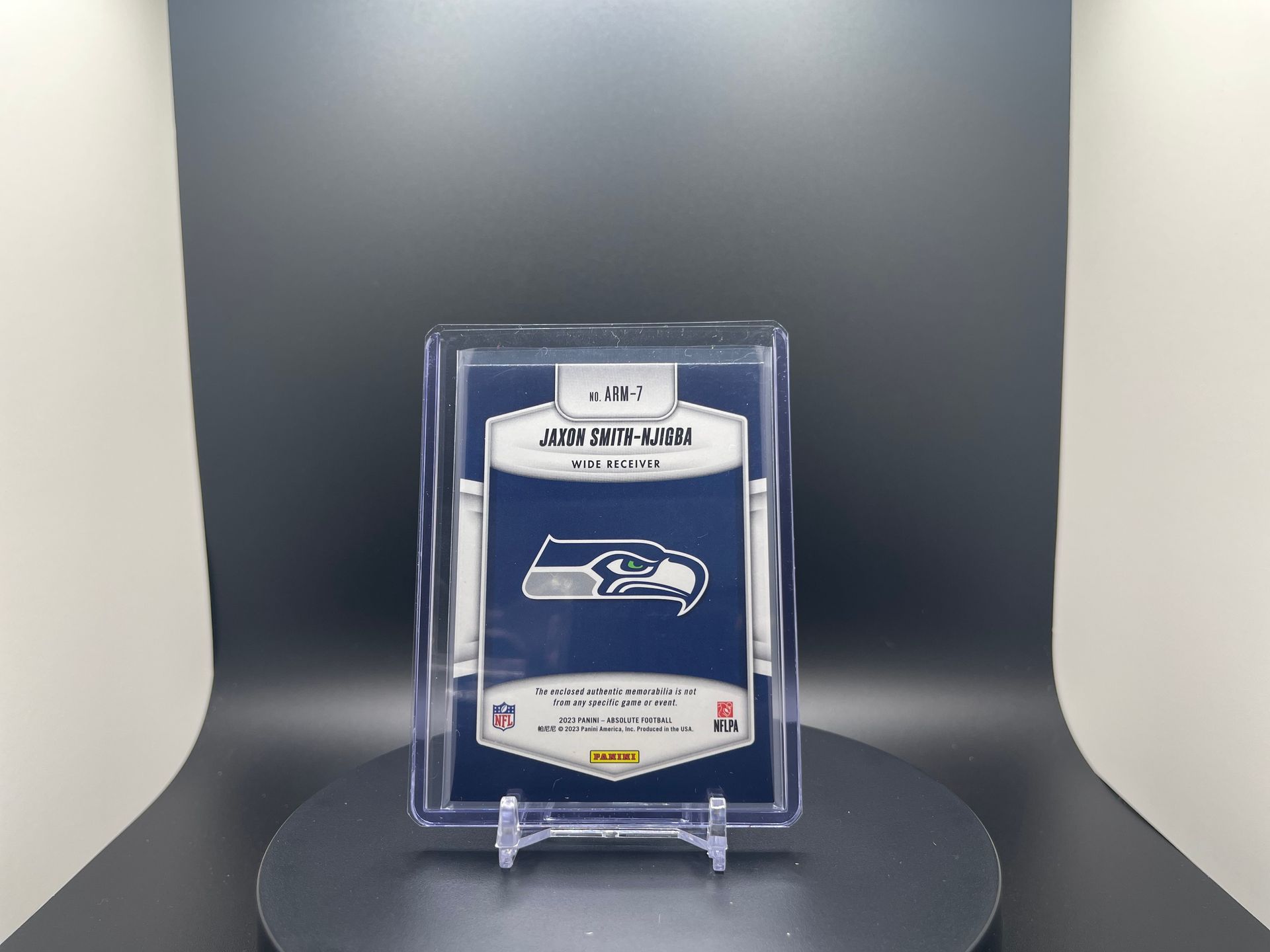 Jaxon Smith-Njigba : 2023 Absolute : #ARM-7 : Rookie Patch