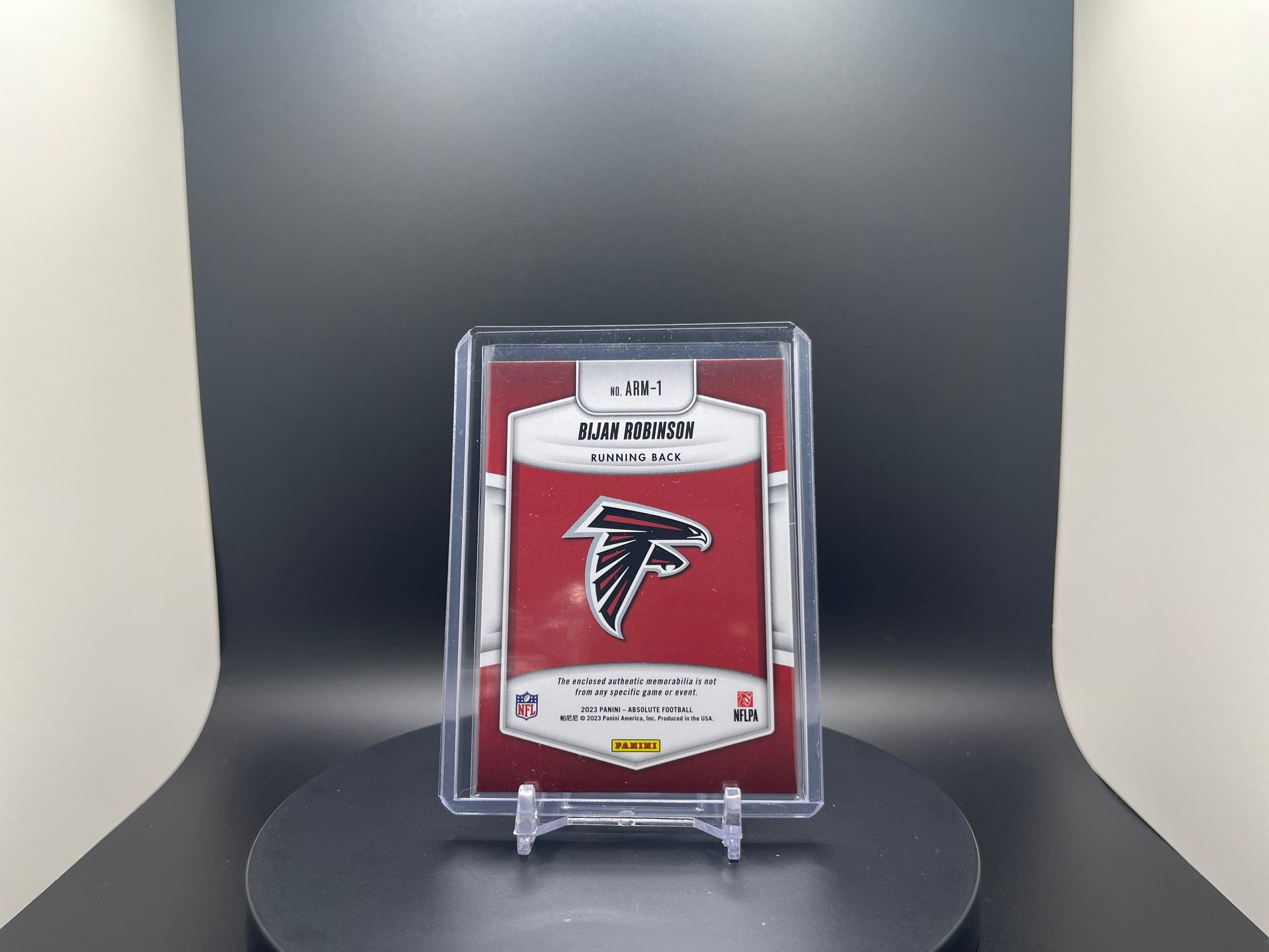 Bijan Robinson : 2023 Absolute : #ARM-1 : Rookie Patch
