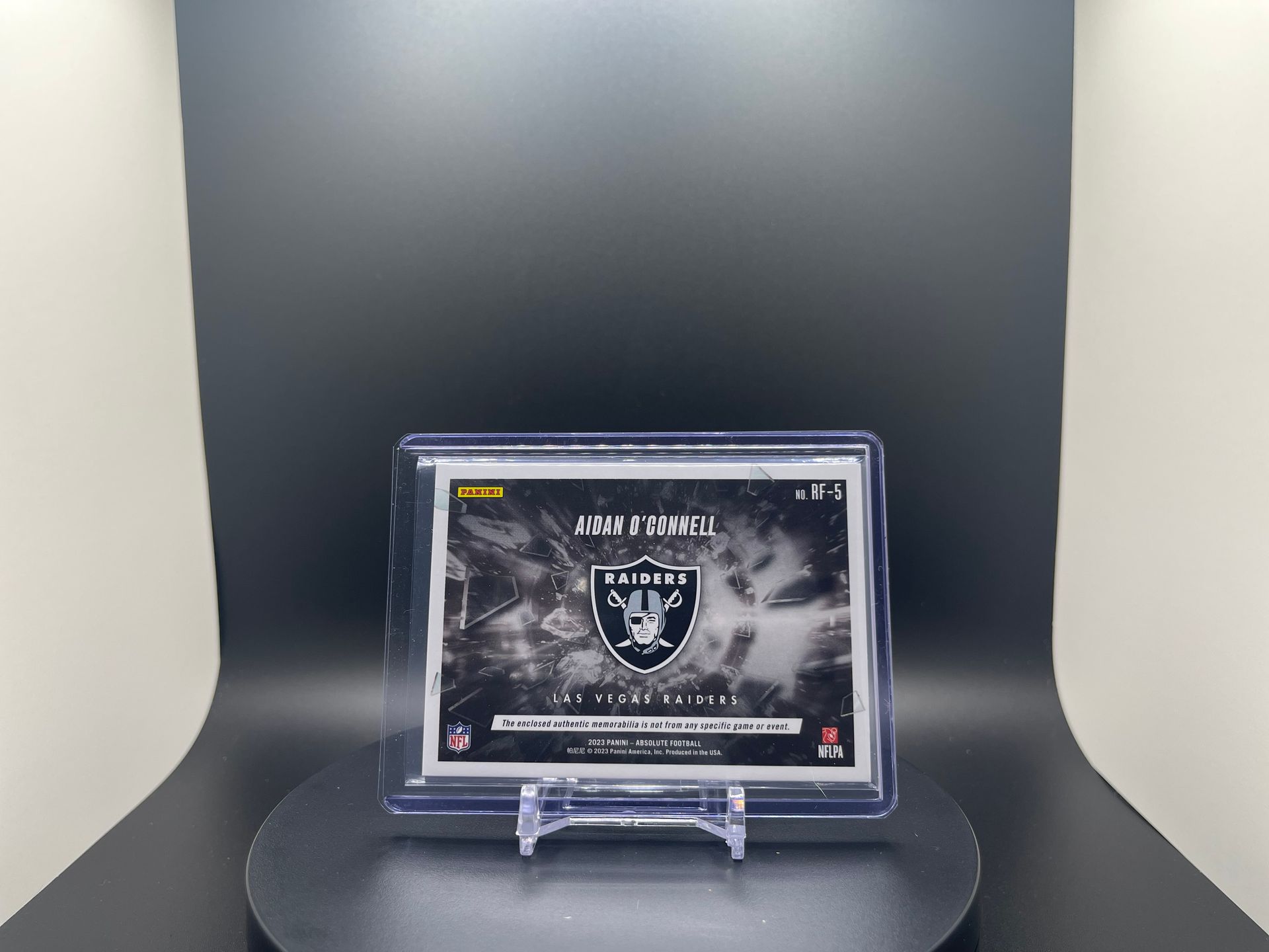 Aidan O'Connell : 2023 Absolute : #RF-5 : Rookie Force Patch