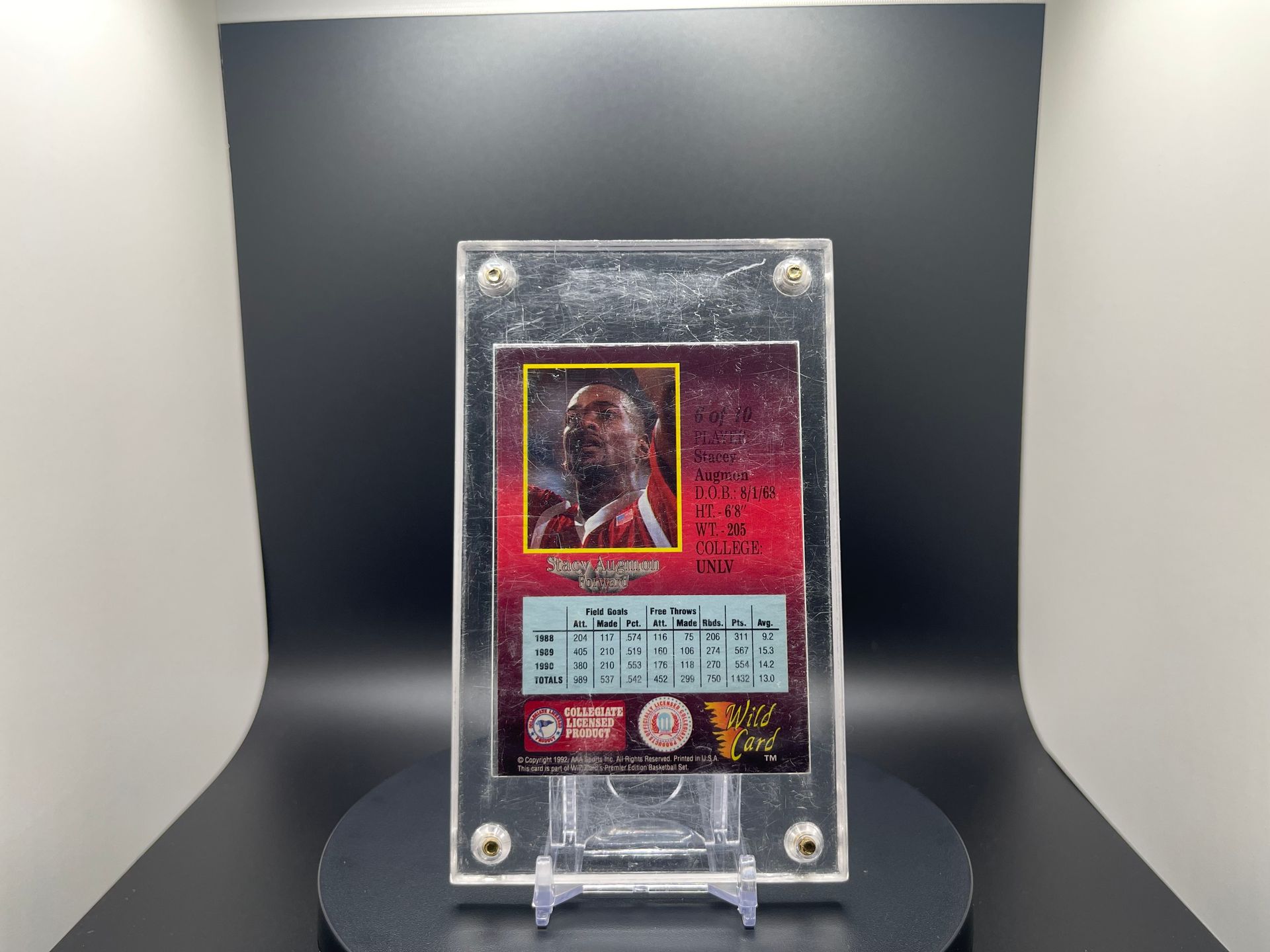 Stacy Augmon : 1991 Wild Card : #6 of 10 : Red Hot Rookies