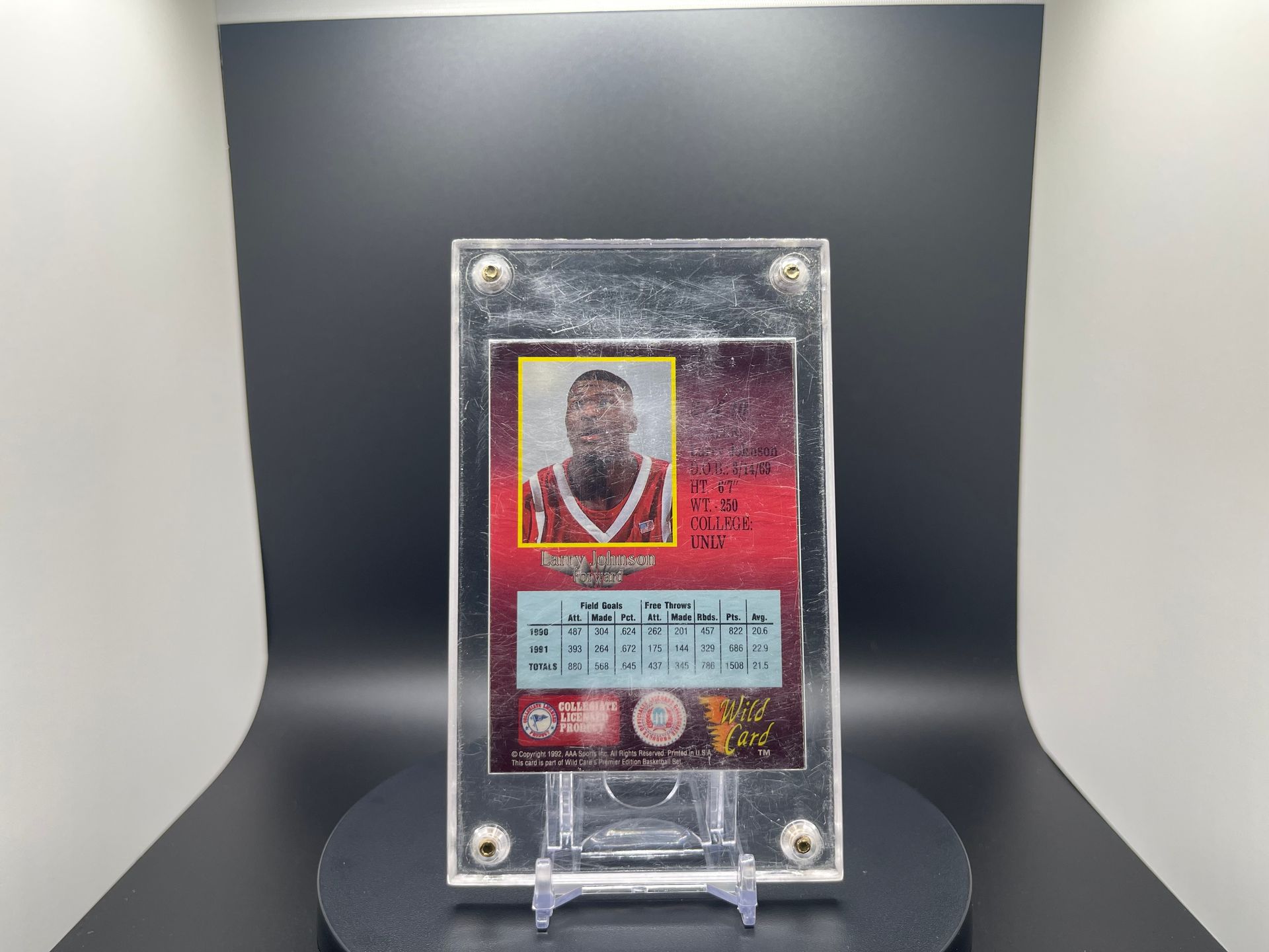 Larry Johnson : 1991 Wild Card : #2 of 10 : Red Hot Rookies