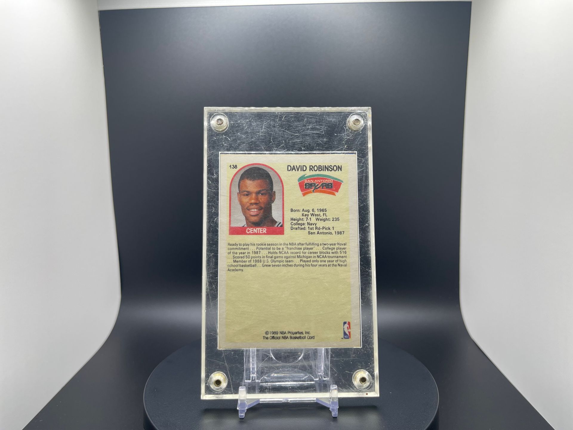 David Robinson : 1989 NBA Hoops : #138 : Rookie