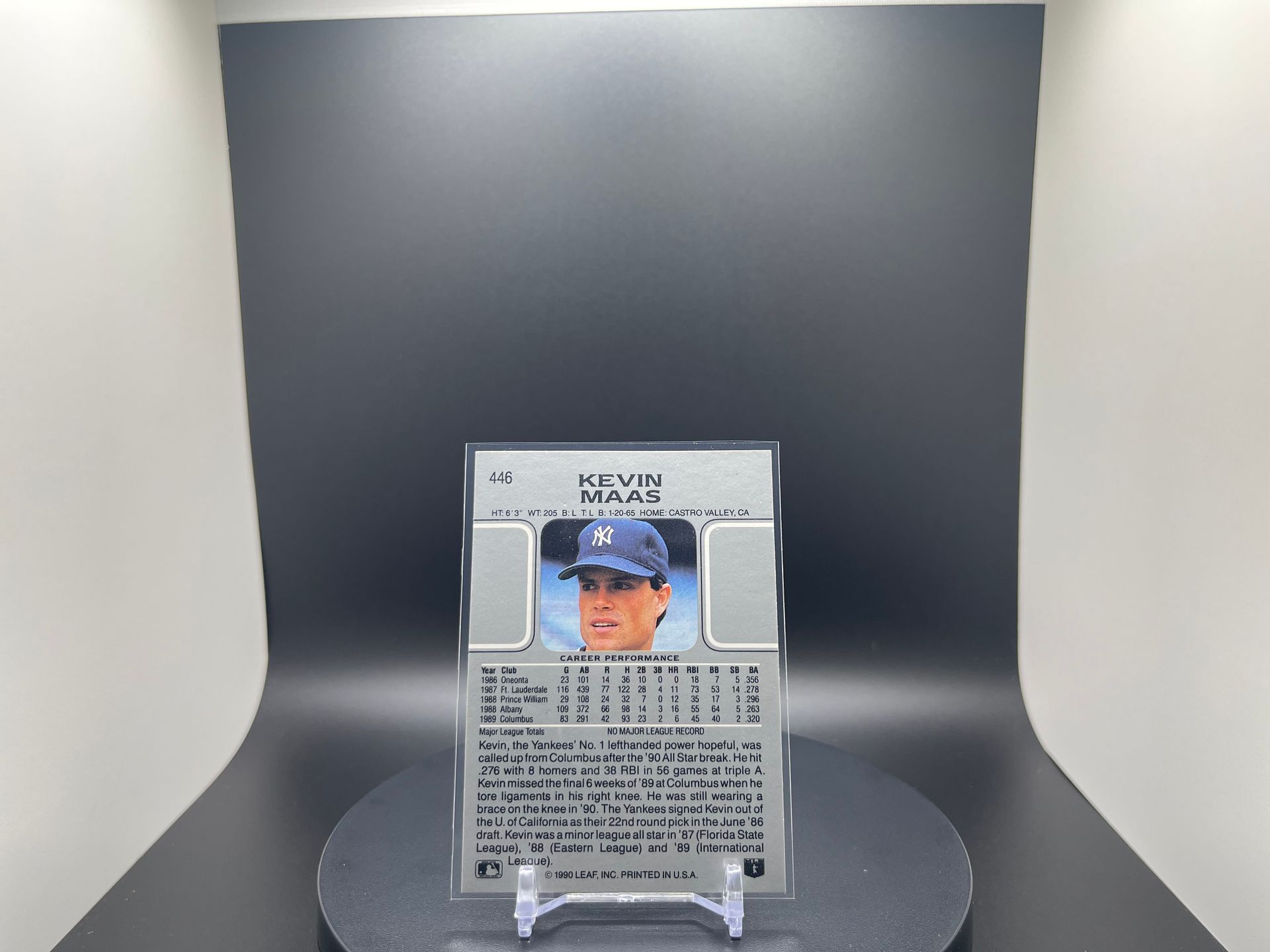 Kevin Maas : 1990 Leaf: #446 : Rookie