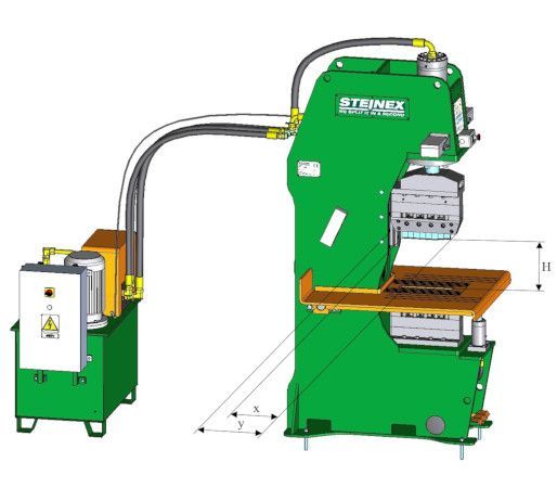 A green machine with the word steinerx on it