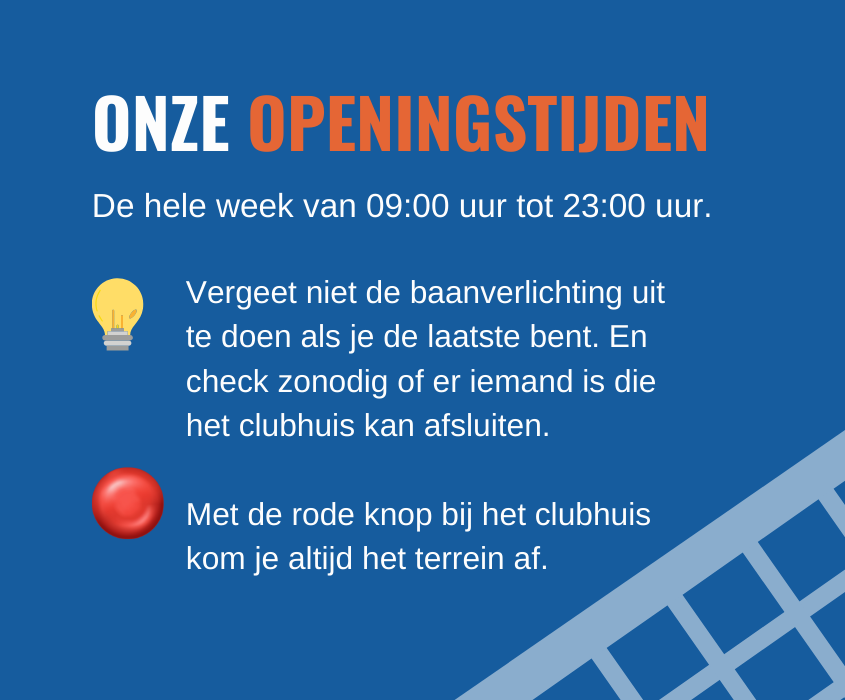 Banner Openingstijden