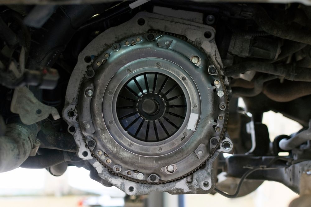 A Close Up Of A Clutch On The Underside Of A Car — Advanced Windscreens & Service Centre In Cannonvale, QLD