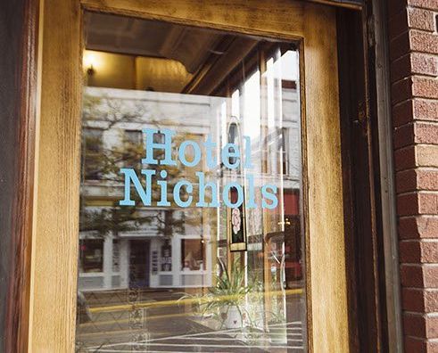 Hotel Nichols front door.