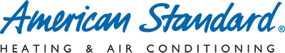 American Standard logo in blue script, with the words 