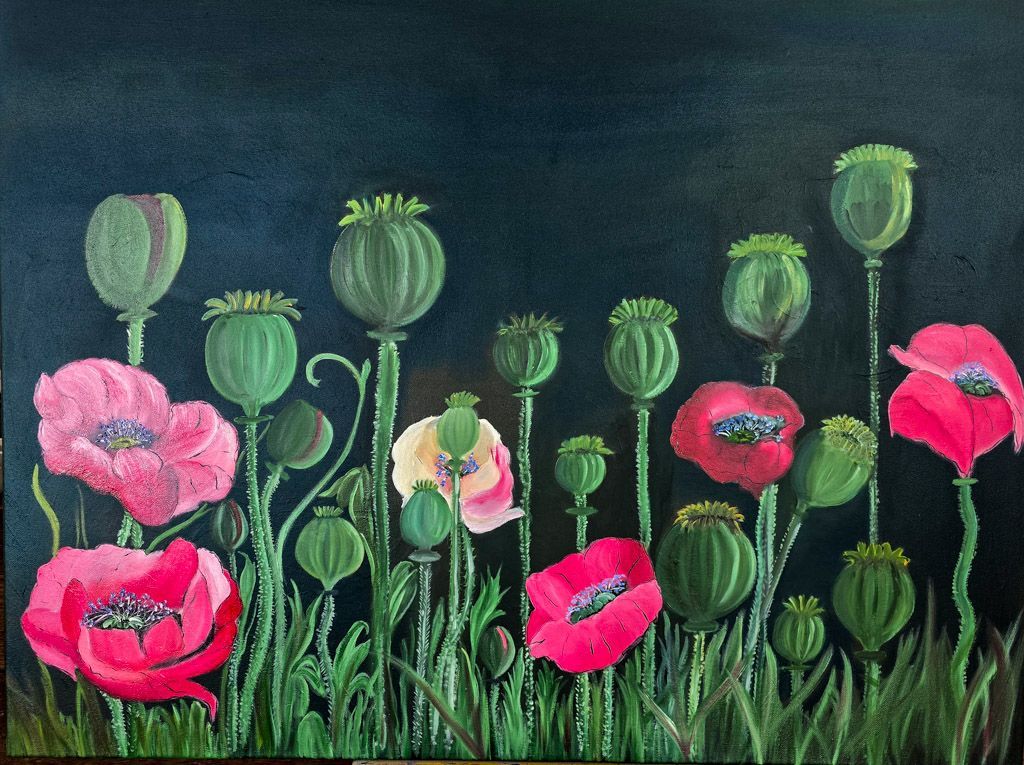 Malerier malet af Anne Mette Rome