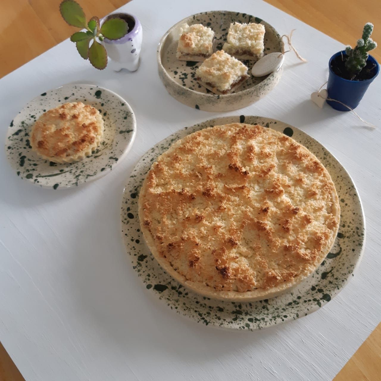 Tarta de  coco y dulce de leche