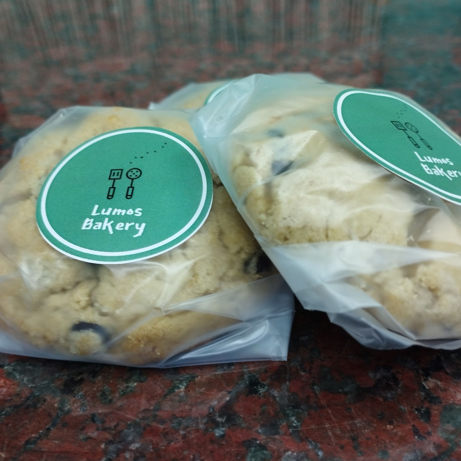 Cookie de avena, mantequilla de mani y chips de chocolate