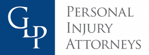 The logo for personal injury attorneys is blue and white