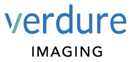 The verdure imaging logo is blue and black on a white background.