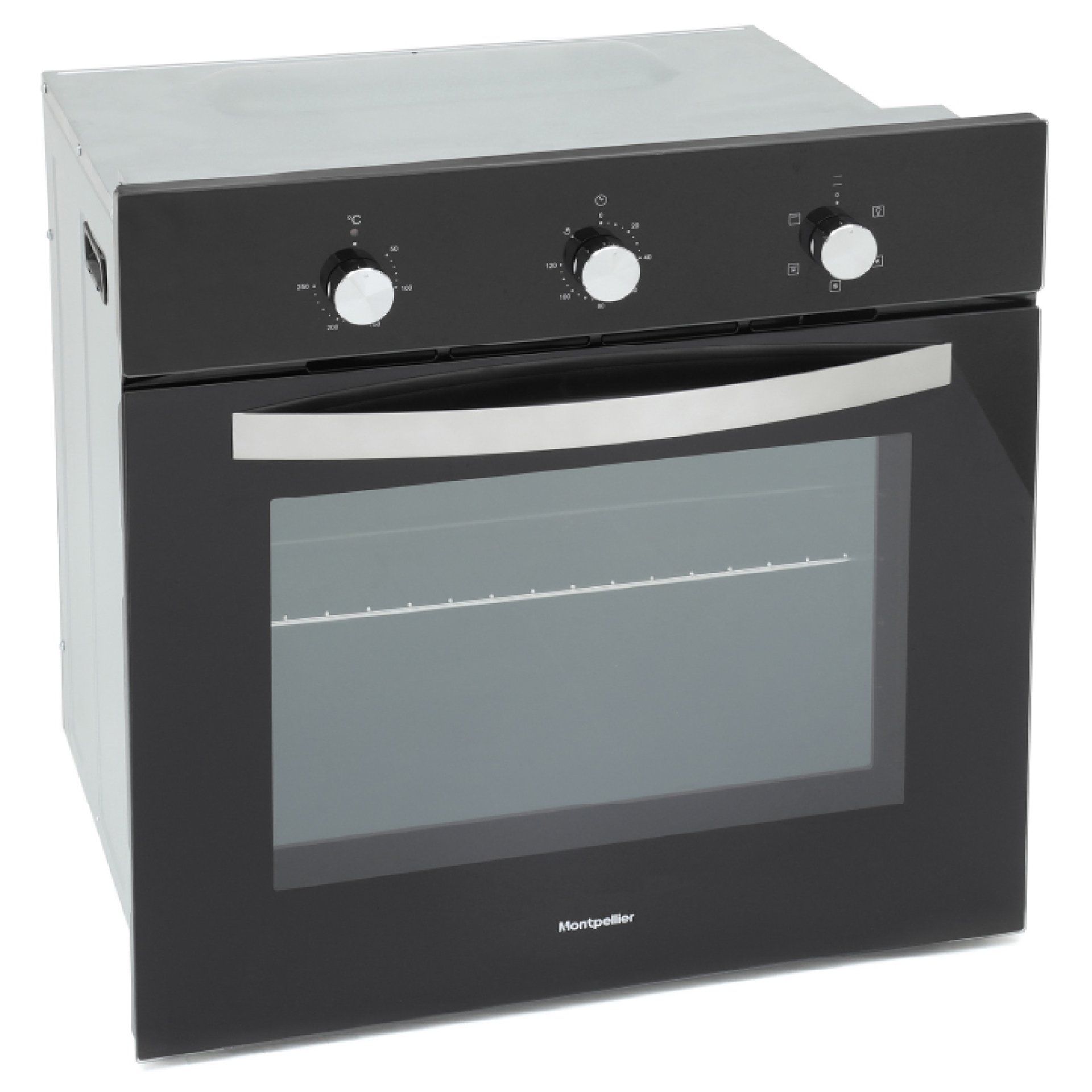 Montpellier SBFO59b, Black single oven, Plug in