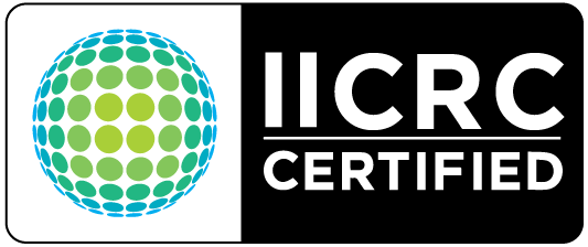 A logo that says iicrc certified on it