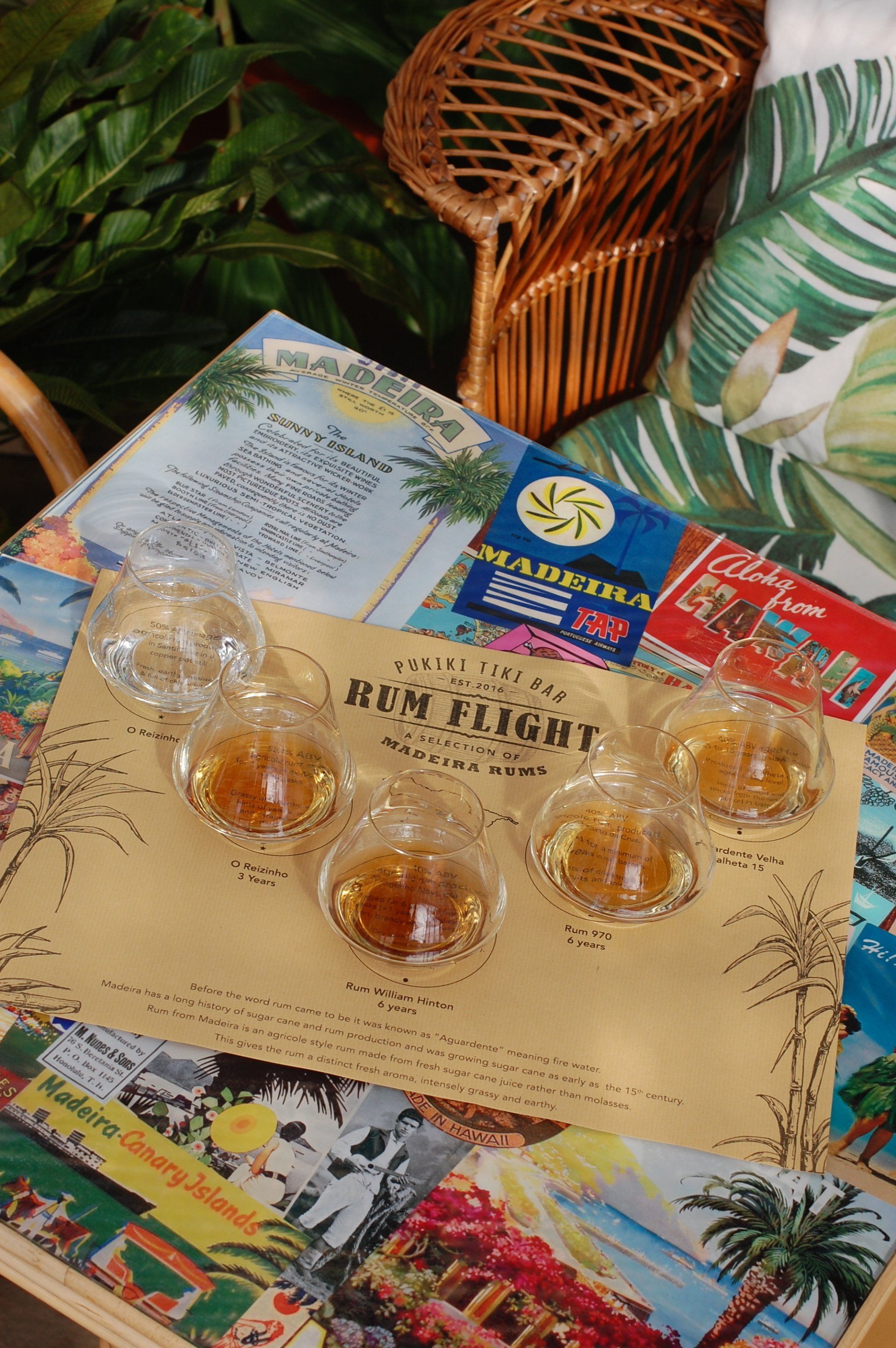 Madeira rum tasting available at Pukiki