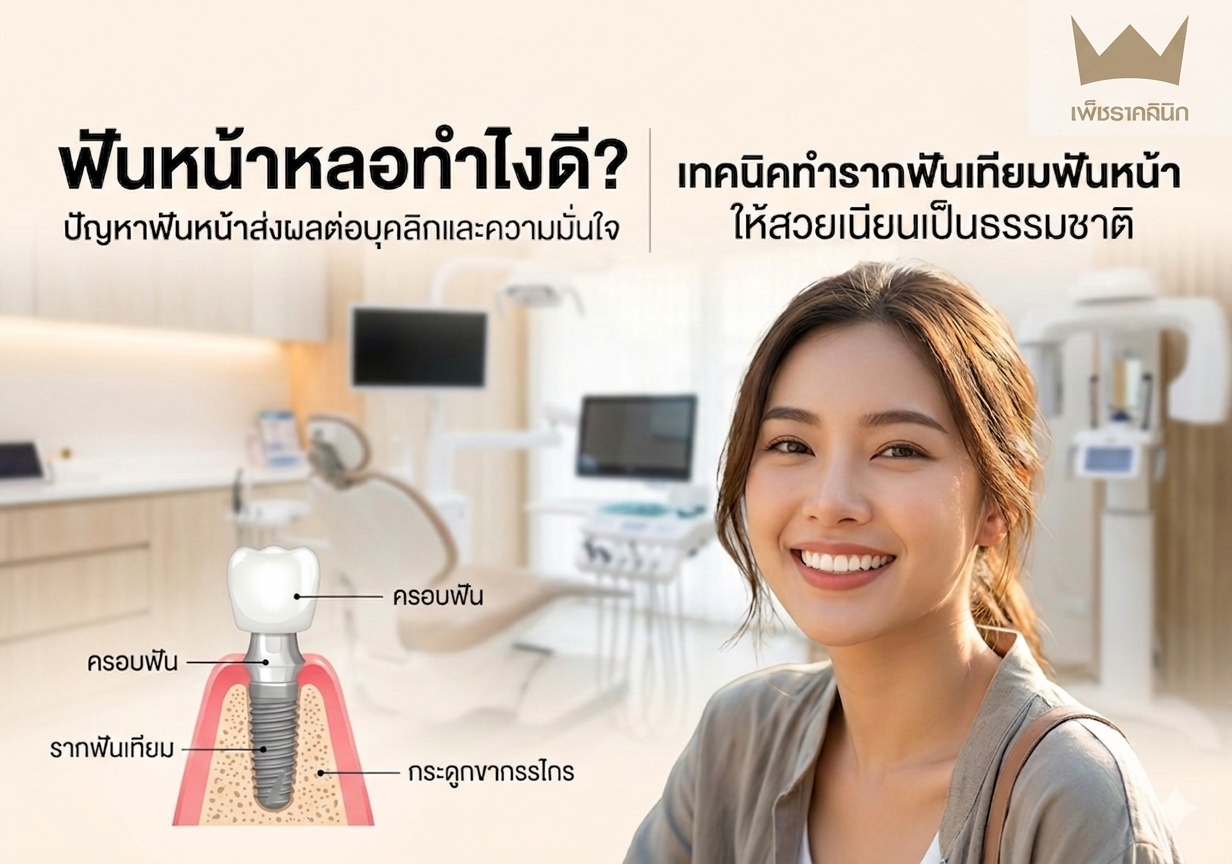 ฟันหน้าหลอทำไงดี