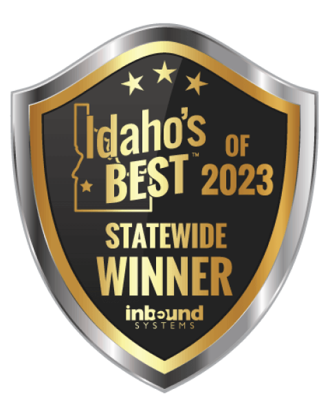 A badge that says idaho 's best 2023 statewide winner