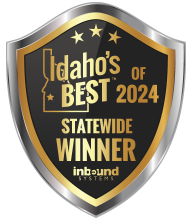A badge that says idaho 's best 2024 statewide winner