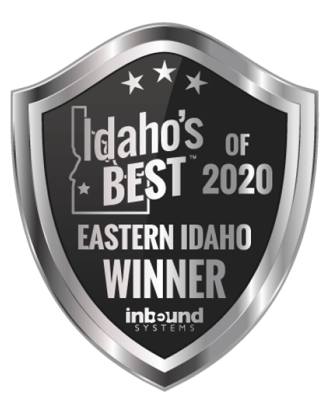 A badge that says idaho 's best 2020 eastern idaho winner