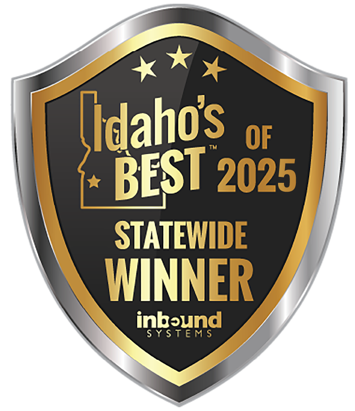 A badge that says idaho 's best 2025 statewide winner