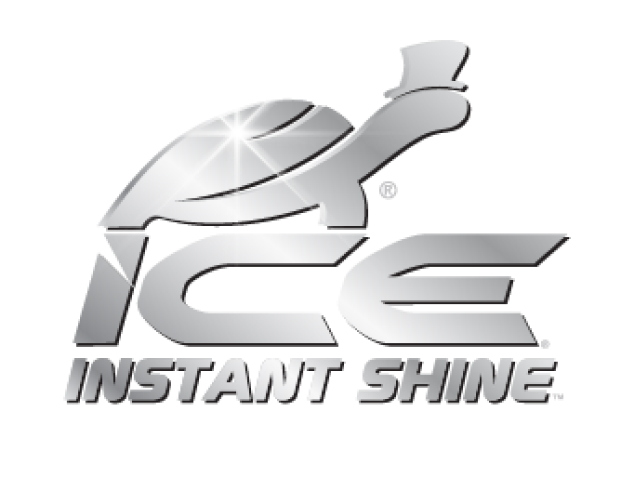 Ice instant shine logo with a turtle on it