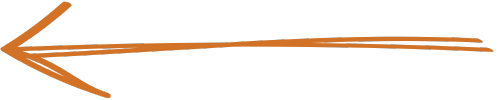 An orange arrow pointing to the left on a white background.