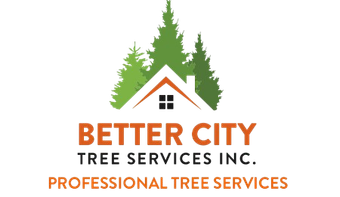 Logo: Orange text "Better City Tree Services Inc.", house icon with green trees.