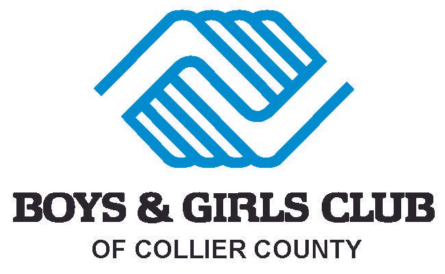 Boys & Girls Club logo: blue intertwined hands with text 