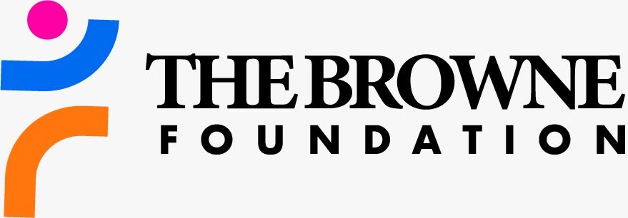 Logo for The Browne Foundation with a stylized human figure made of colors and text.