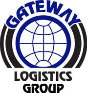 Gateway Logistics Group logo: blue globe inside black tires, blue text "GATEWAY" above, "LOGISTICS GROUP" below.