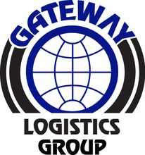 Gateway Logistics Group logo: blue globe inside black tires, blue text "GATEWAY" above, "LOGISTICS GROUP" below.