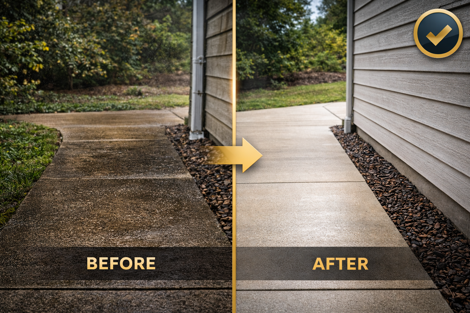 Yellow parking space lines on a dark asphalt surface.