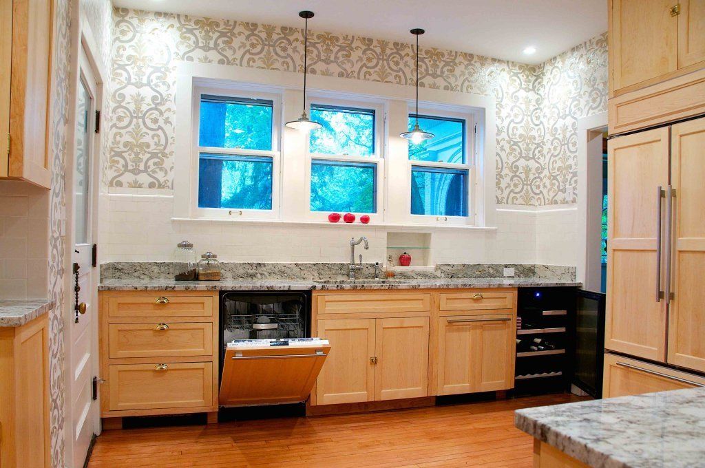 Kitchen with Open Cabinets — Cleveland, OH — Trademark Carpentry Service