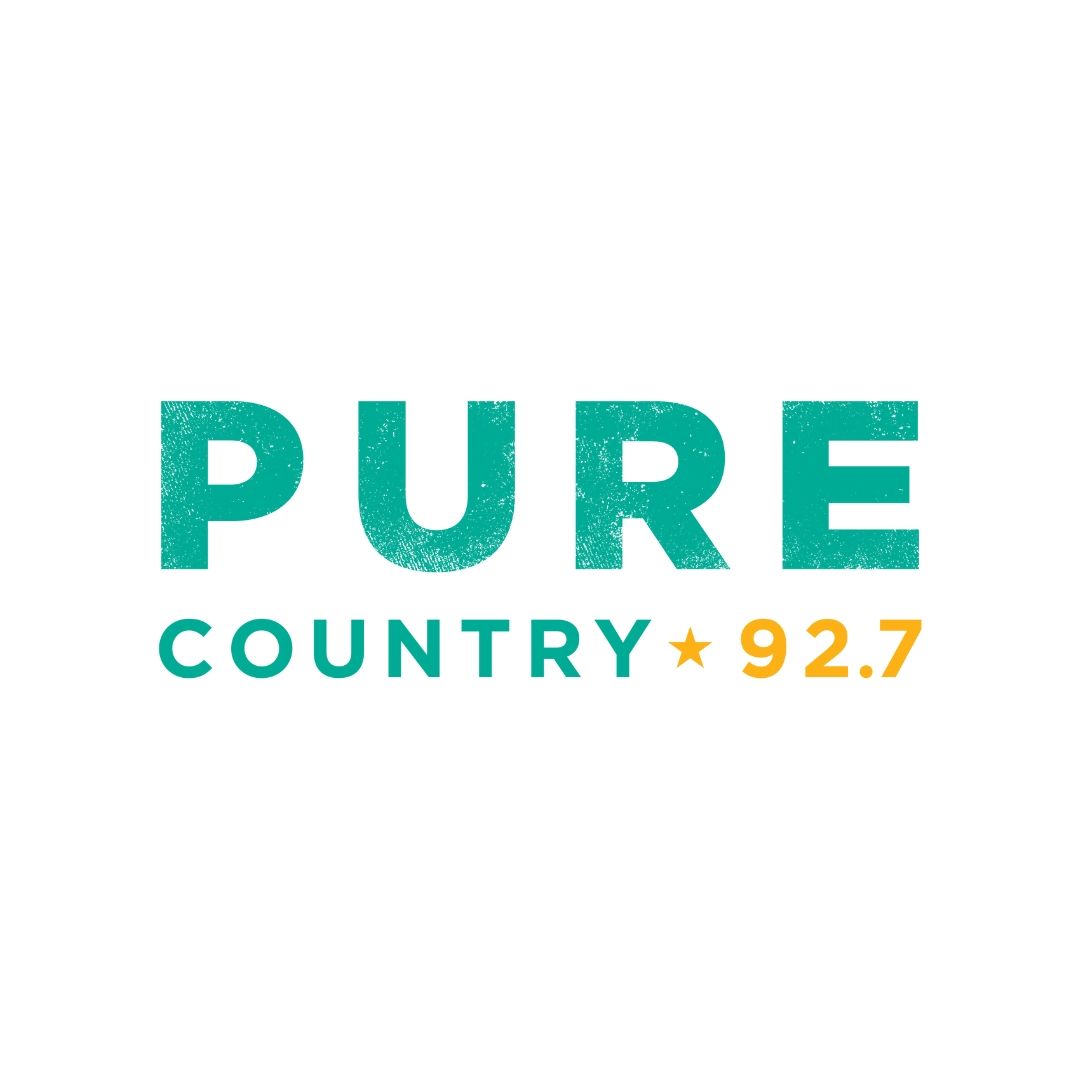 Pure country 92.7 logo on a white background