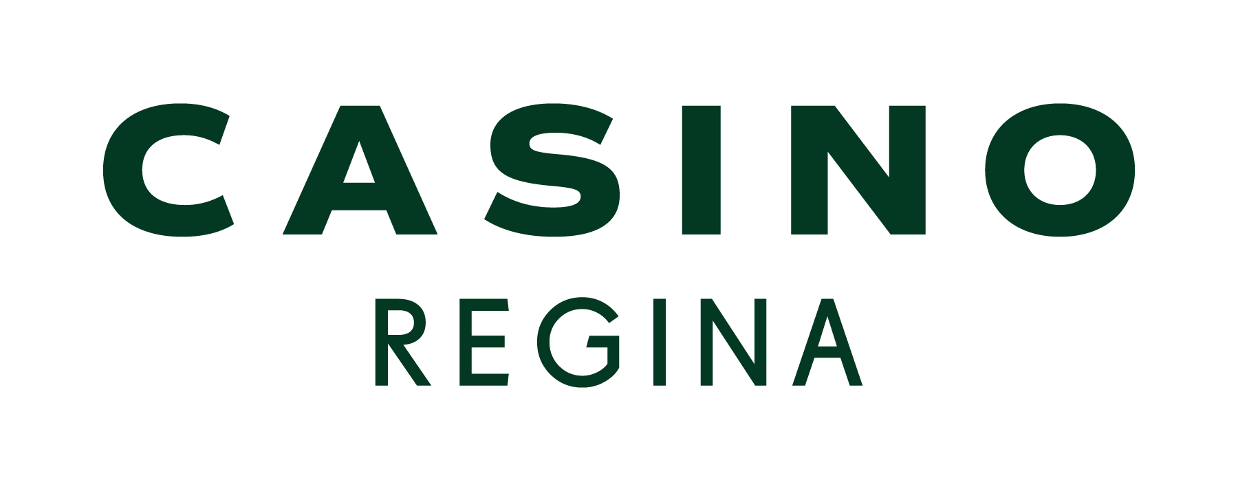 The logo for casino regina is green and white on a white background.