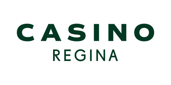 The logo for casino regina is green and white on a white background.