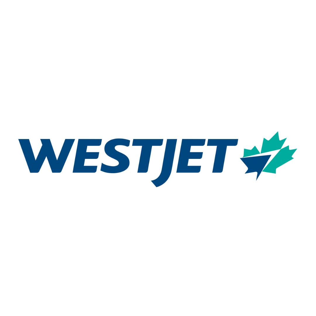 The westjet logo has a maple leaf on it.