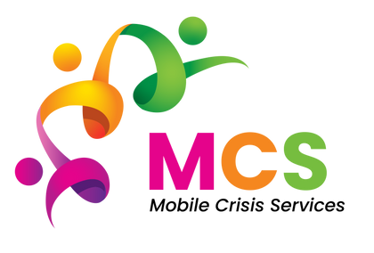 A colorful logo for mcs mobile crisis services