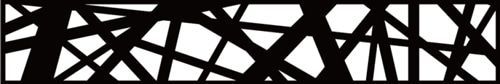Une image en noir et blanc d'une clôture avec un motif géométrique.