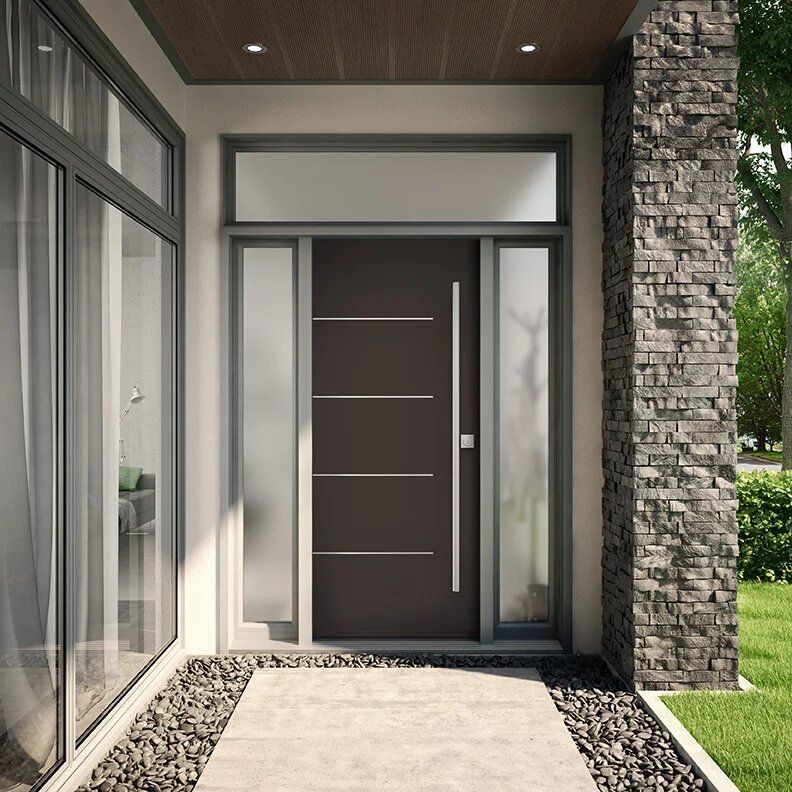 Une vue aérienne d'un balcon avec une clôture noire