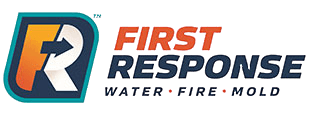 A logo for first response water fire mold.