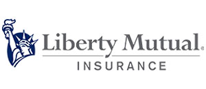 The logo for liberty mutual insurance has a statue of liberty on it.