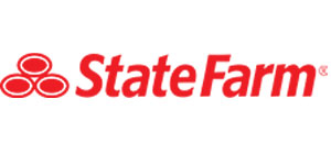The state farm logo is red and white on a white background.