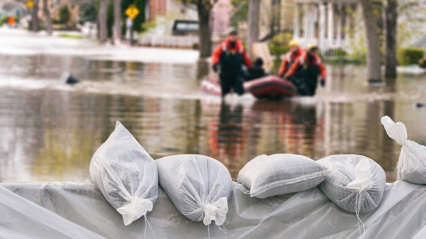 a flooded street