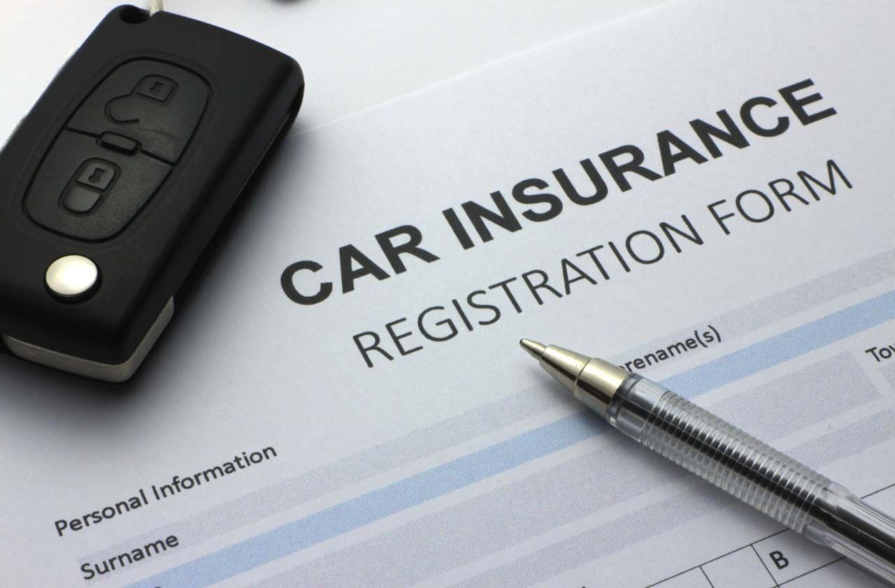 close up of car insurance paperwork