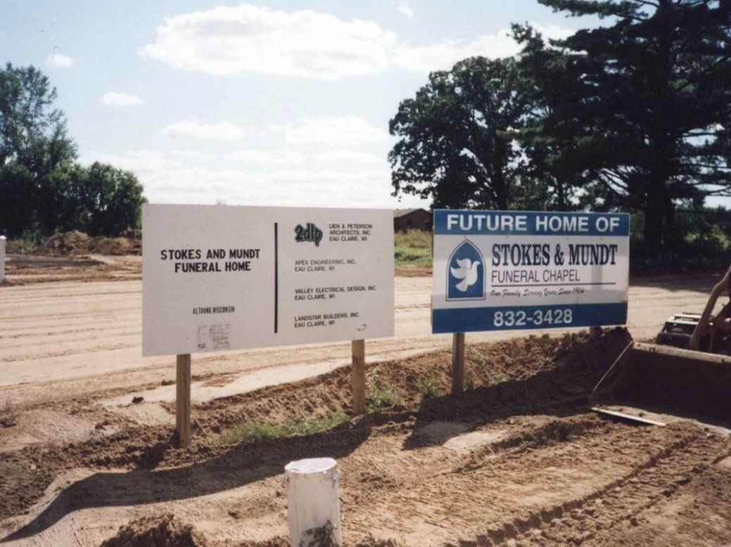 A sign that says future home of stokes & minds